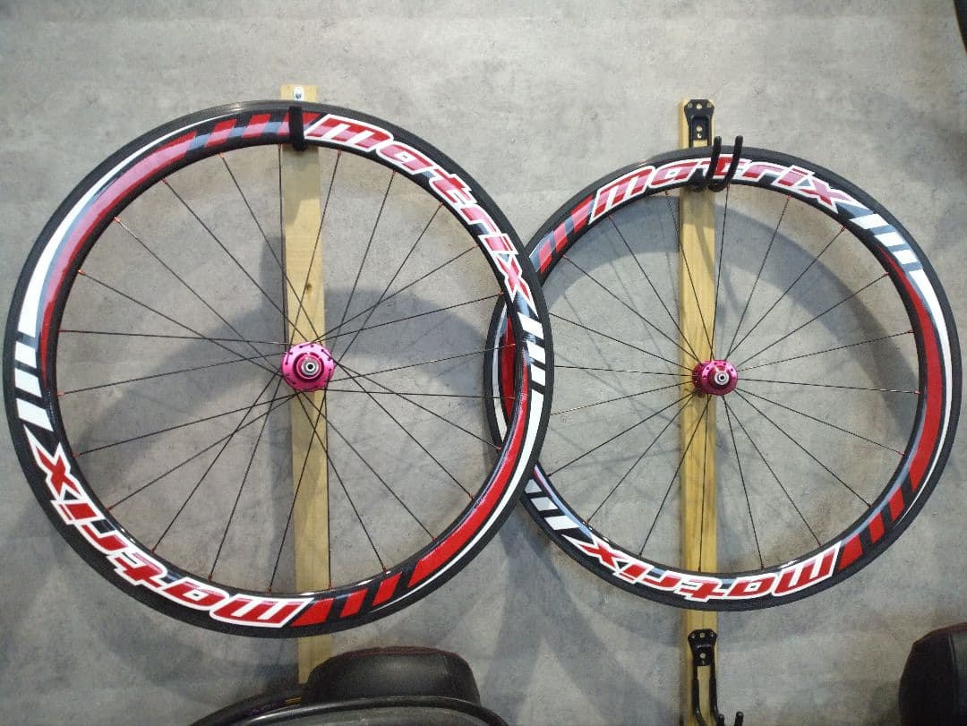 ★美品！MATRIX　カーボンホイール　チューブラー　700c　前後セット★
