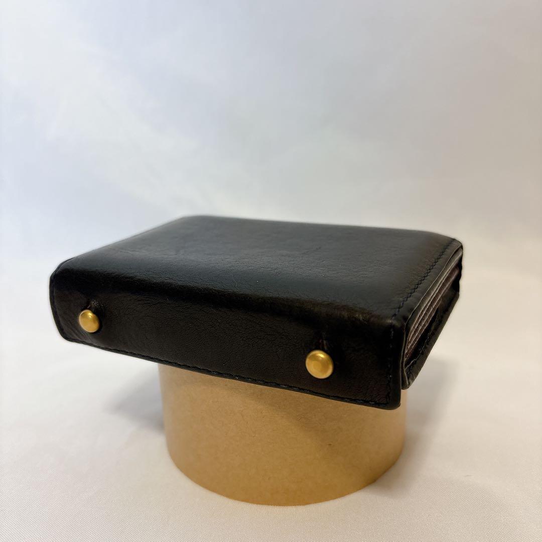 【希少】m+ エムピウ ミッレフォッリエ ブラック パープル 財布 レザー