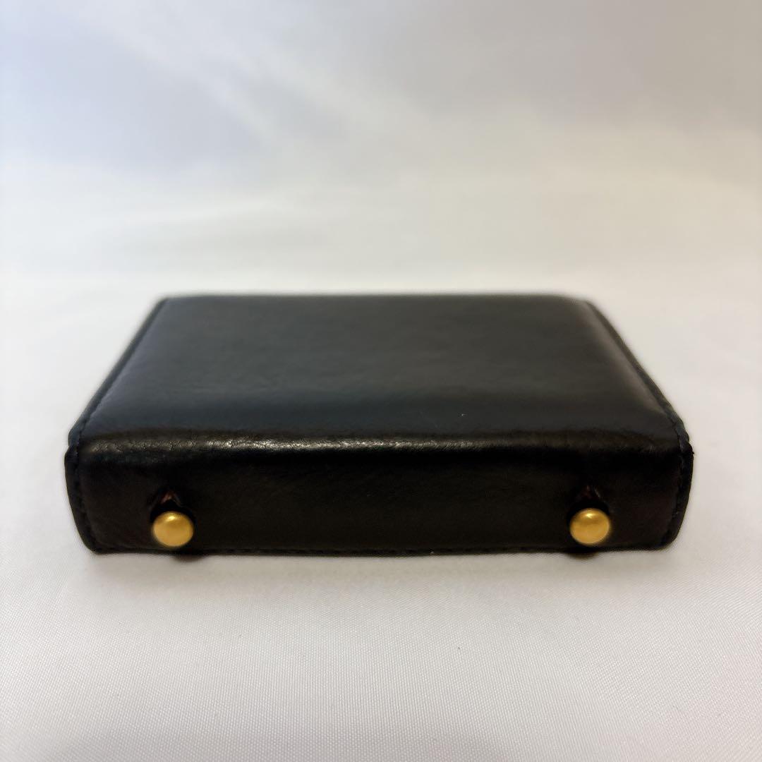 【希少】m+ エムピウ ミッレフォッリエ ブラック パープル 財布 レザー