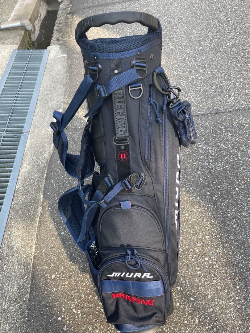 三浦技研×BRIEFING コラボキャディバッグ ゴルフバッグ ネイビー