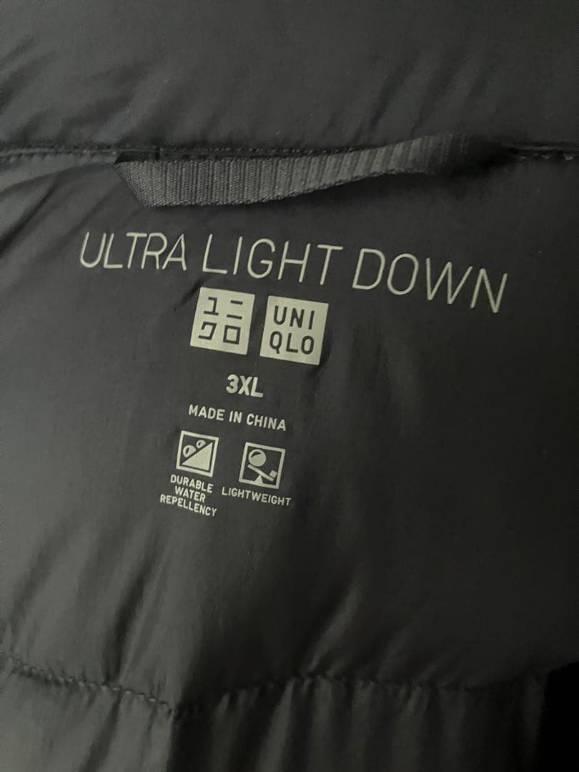 3XL♡ユニクロフード付きロングダウンジャケット　ネイビー