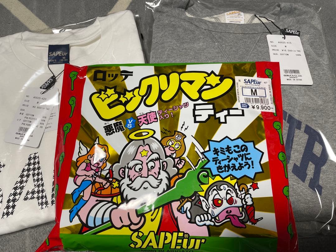 SAPEUR ビッククリマンTシャツ、ロンT、スウェット、ソックス、シールセット