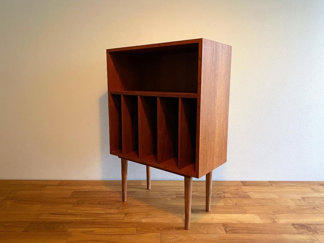 プロフ必読　デンマーク製 チーク レコードキャビネット 仕上済