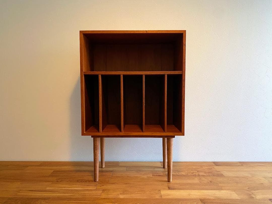 プロフ必読　デンマーク製 チーク レコードキャビネット 仕上済