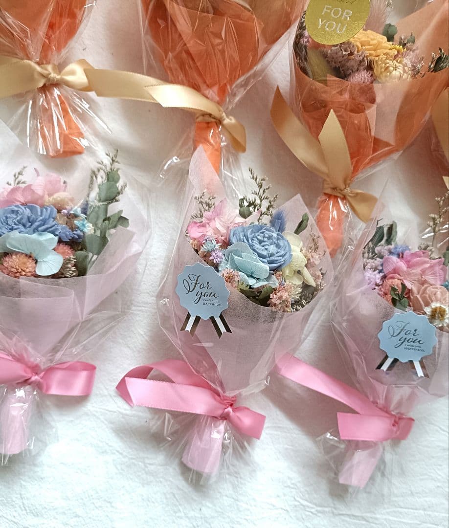 ♡リコページ♡ドライフラワーラッピングブーケ❀大きさいろいろ♡