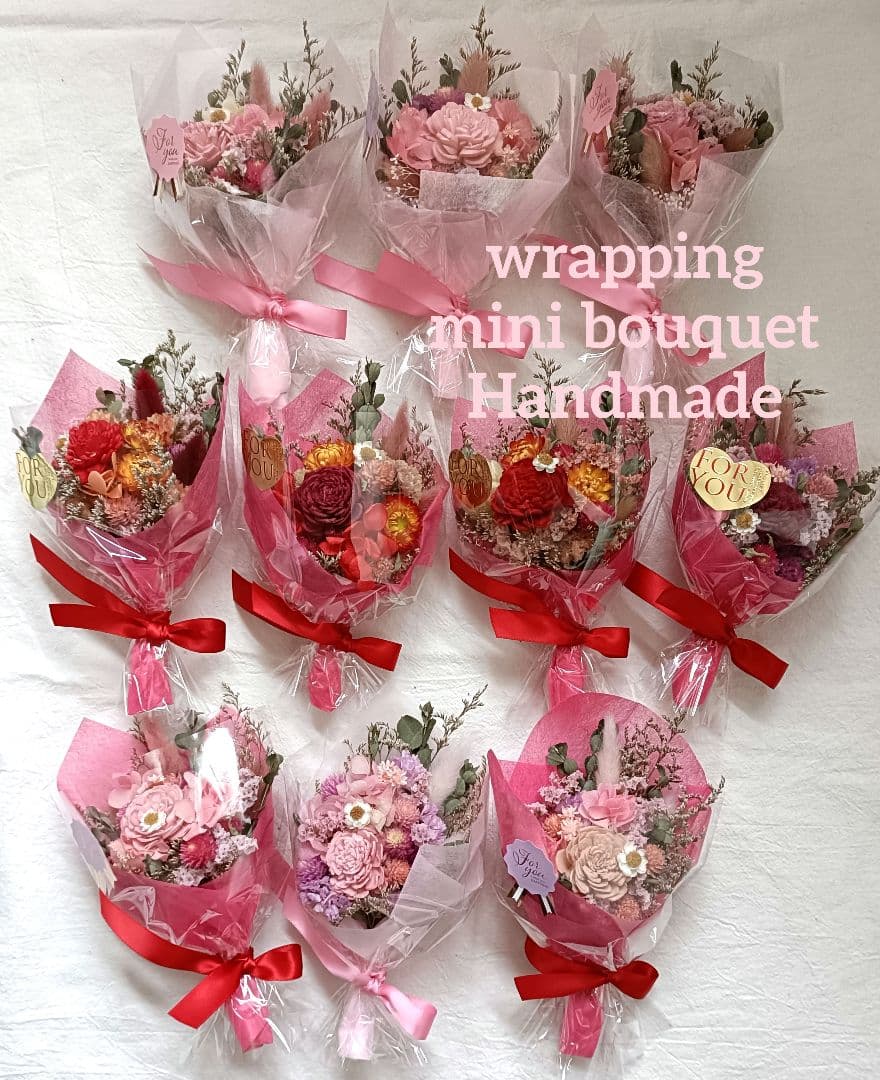 ♡リコページ♡ドライフラワーラッピングブーケ❀大きさいろいろ♡