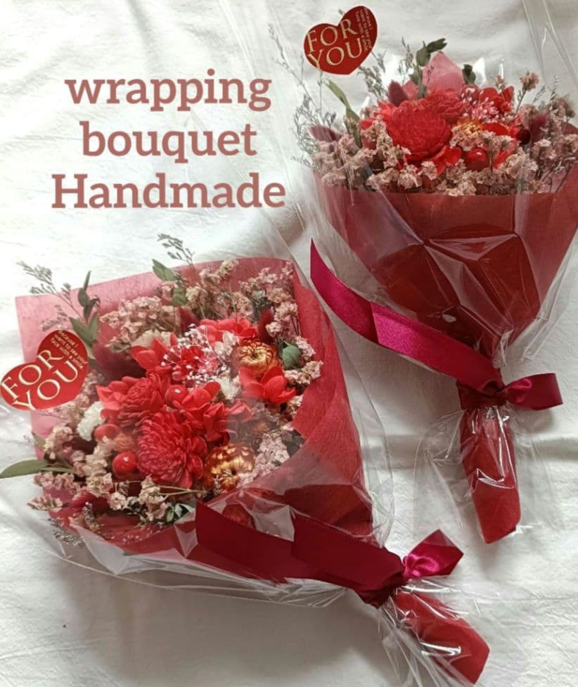 ♡リコページ♡ドライフラワーラッピングブーケ❀大きさいろいろ♡