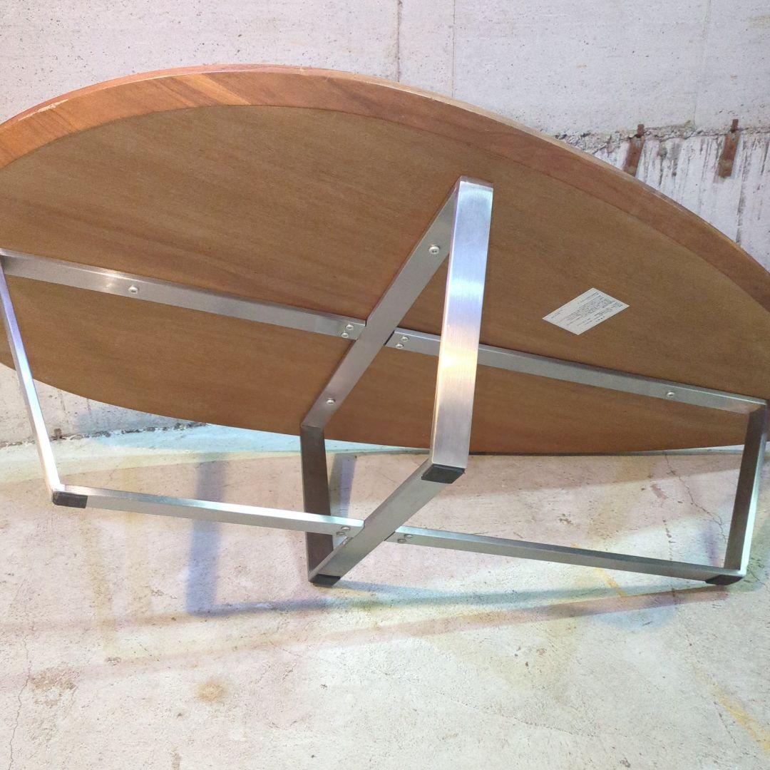 北欧レトロ ティアイアイ オーバル型 天然木 コーヒーテーブル センターテーブル