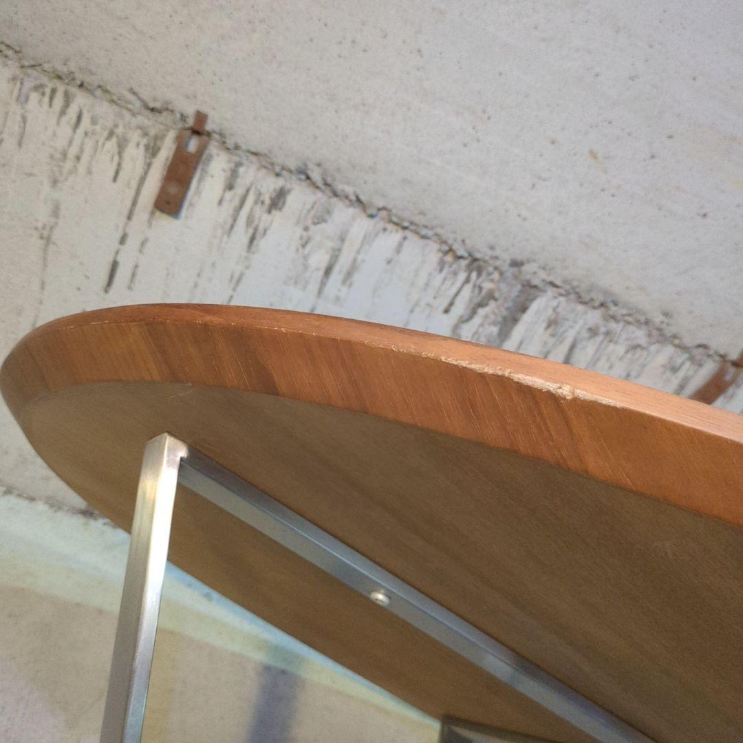 北欧レトロ ティアイアイ オーバル型 天然木 コーヒーテーブル センターテーブル