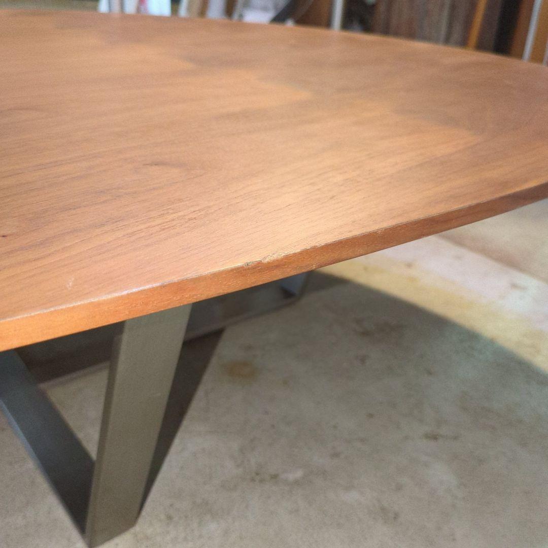 北欧レトロ ティアイアイ オーバル型 天然木 コーヒーテーブル センターテーブル