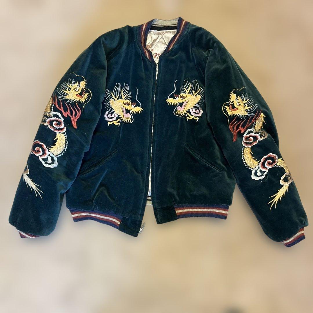 東洋エンタープライズ別珍スカジャン 龍とシーサーベルベット