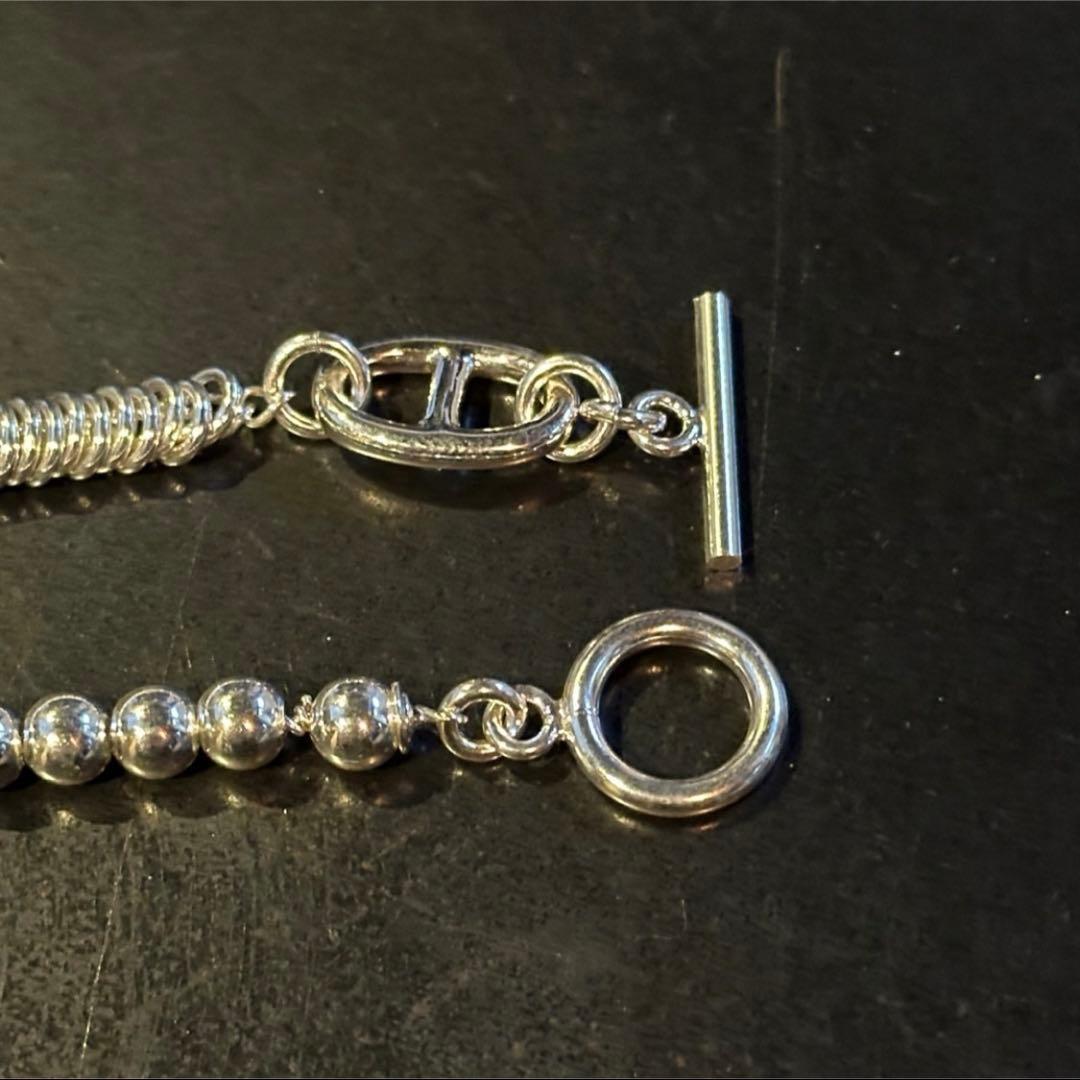 アクセサリー SILVER925 ANCHOR DOUBLE CHAIN BRACELET