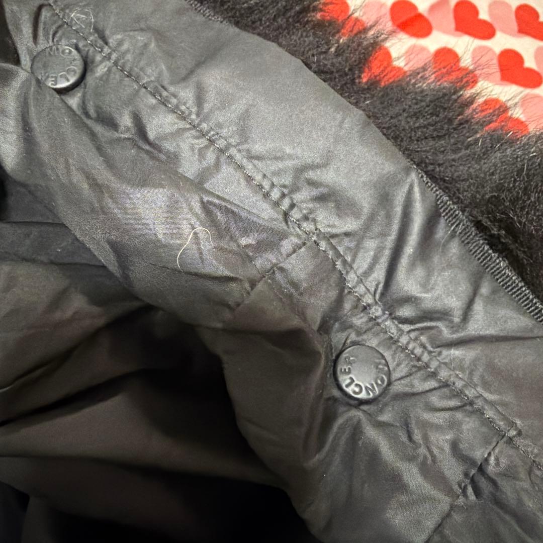 モンクレール ダウンコート メラニー キルティング リアルファー　黒　ブラック