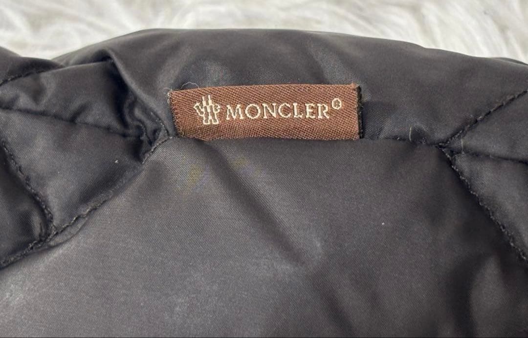 モンクレール ダウンコート メラニー キルティング リアルファー　黒　ブラック