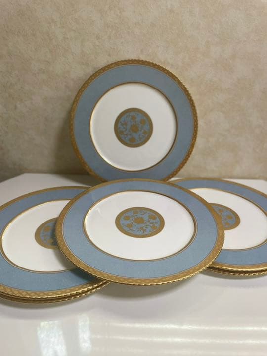 ノリタケ　ヨシノ　30センチサービスプレートブルー　6枚組