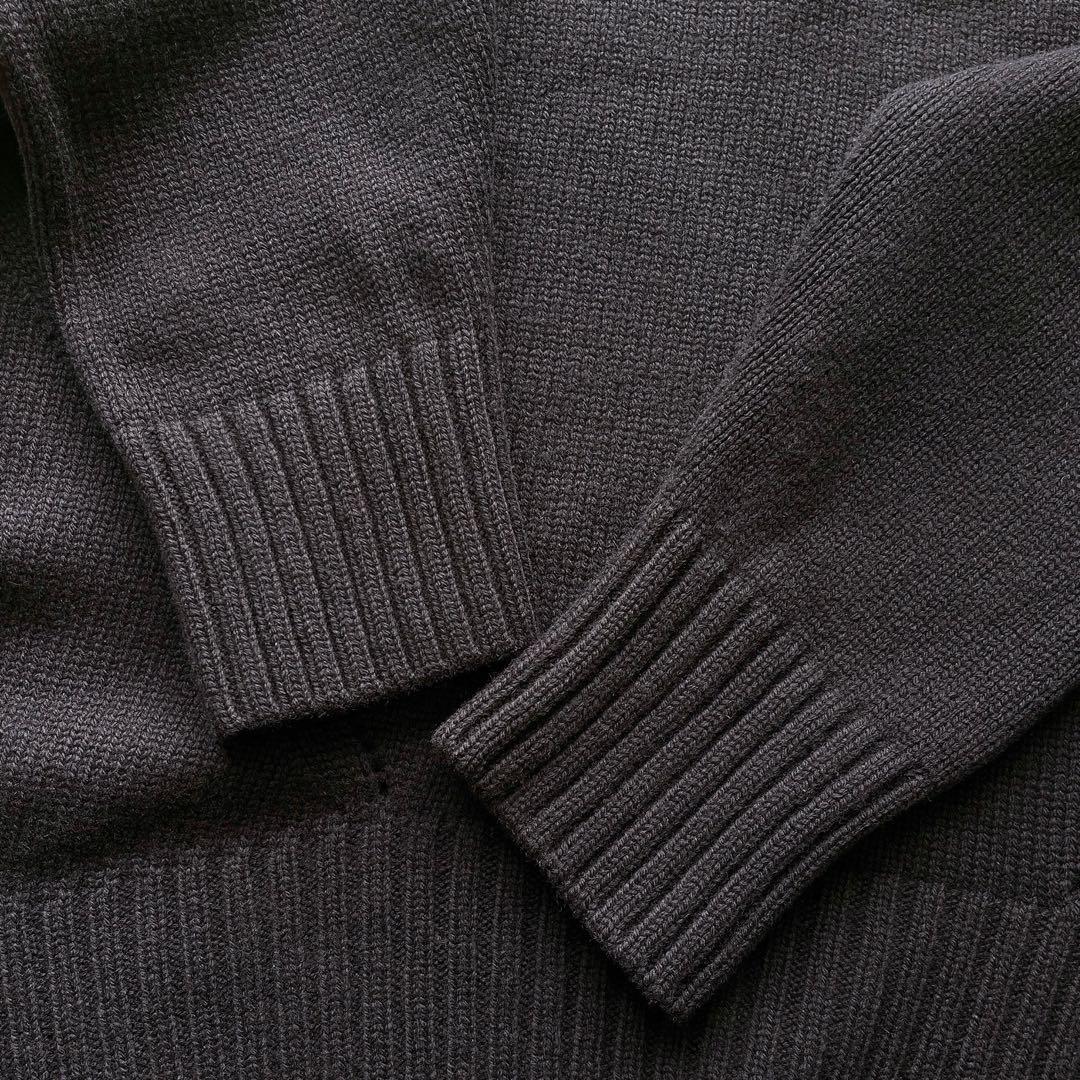 【ネイビー】CINOH オーバーサイズハイネックニット 38 チノ ウール100