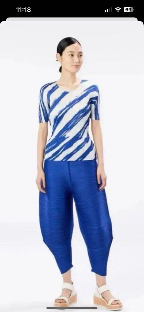 ⭐️本日限定価格⭐️プリーツプリーズスカイトップスタグ付き未着用極美品⭐️