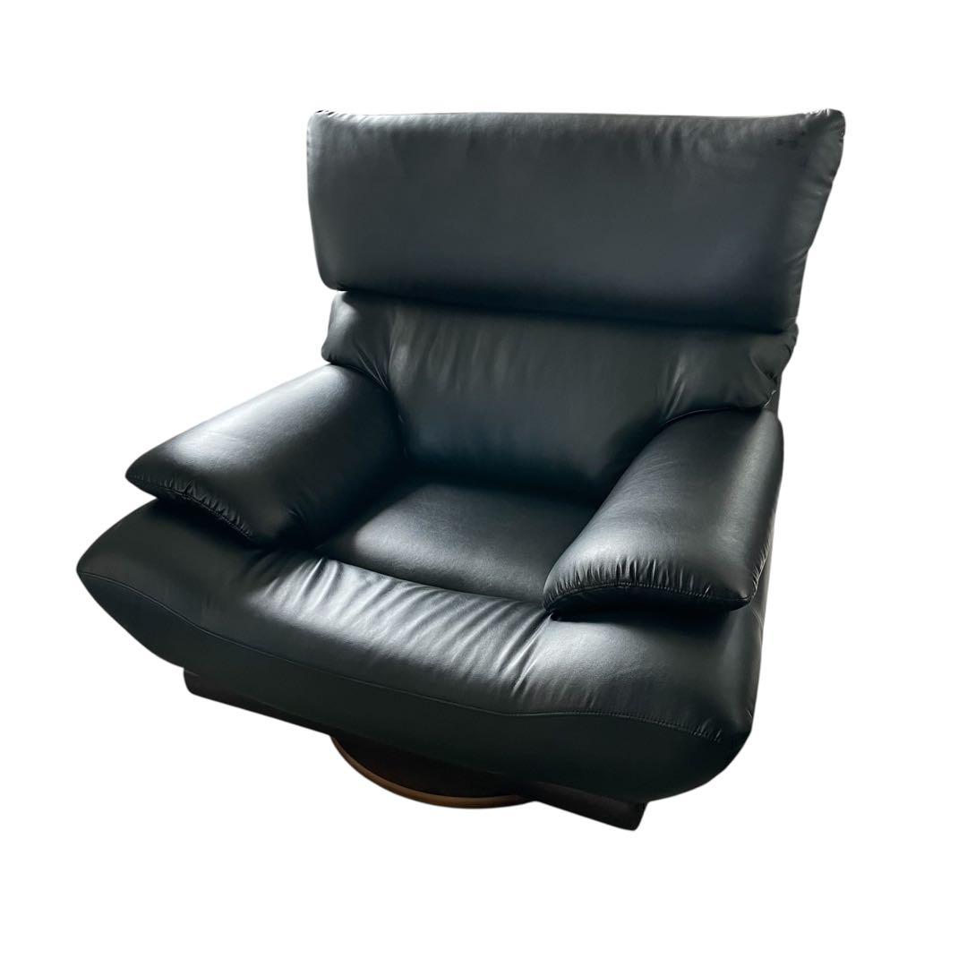 EAST WOOD イーストウッド 1人掛けソファ 回転チェア ブラック 黒