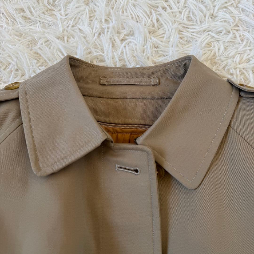 美品　バーバリリーズ　ステンカラーコート　2way　ノバチェック　L　ベージュ