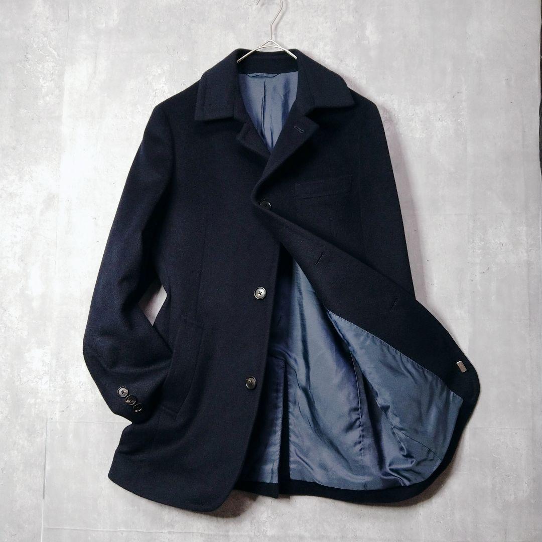 ✨未使用級 コムサメン チェスターコート アンゴラ ネイビー М ミドル