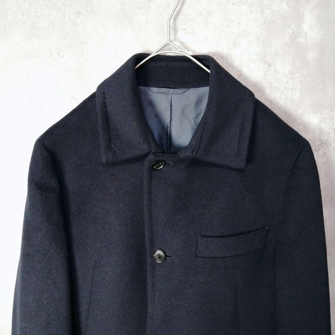 ✨未使用級 コムサメン チェスターコート アンゴラ ネイビー М ミドル