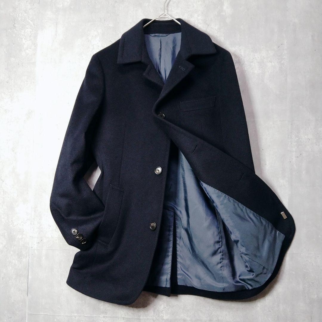 ✨未使用級 コムサメン チェスターコート アンゴラ ネイビー М ミドル