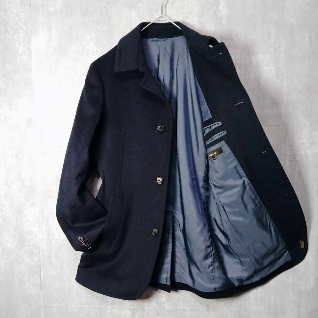 ✨未使用級 コムサメン チェスターコート アンゴラ ネイビー М ミドル