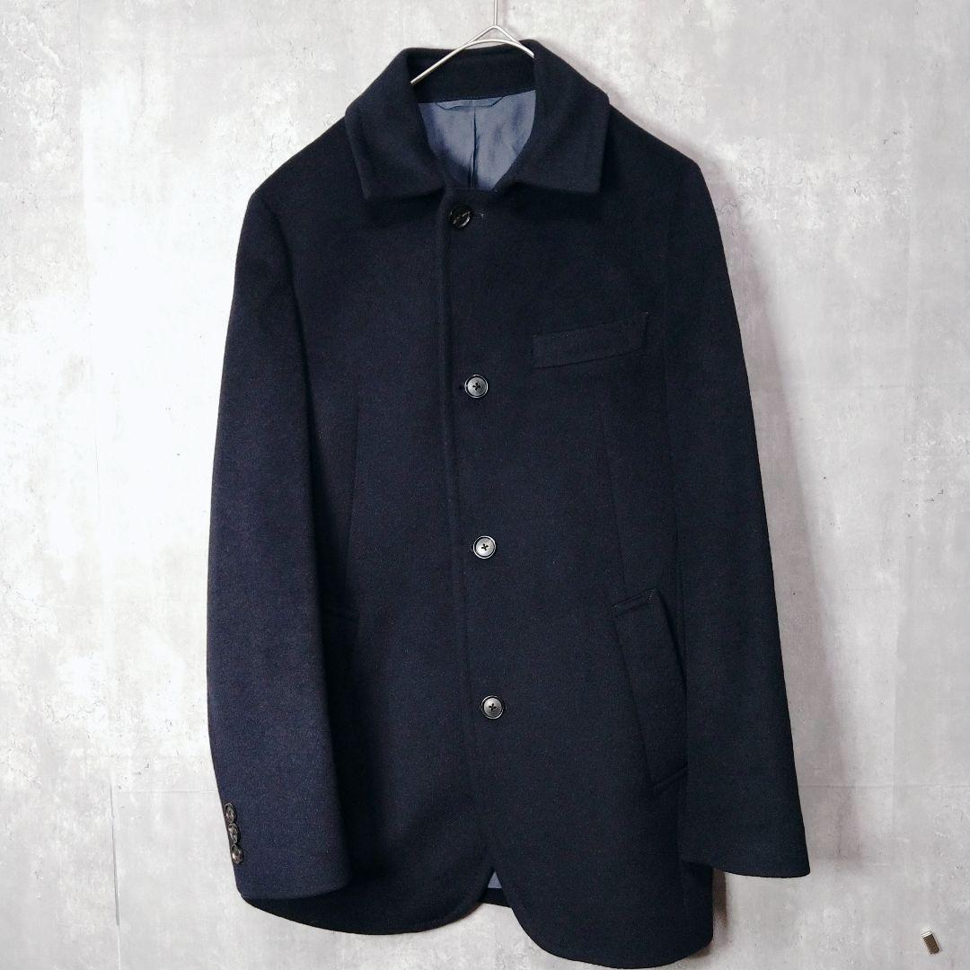 ✨未使用級 コムサメン チェスターコート アンゴラ ネイビー М ミドル
