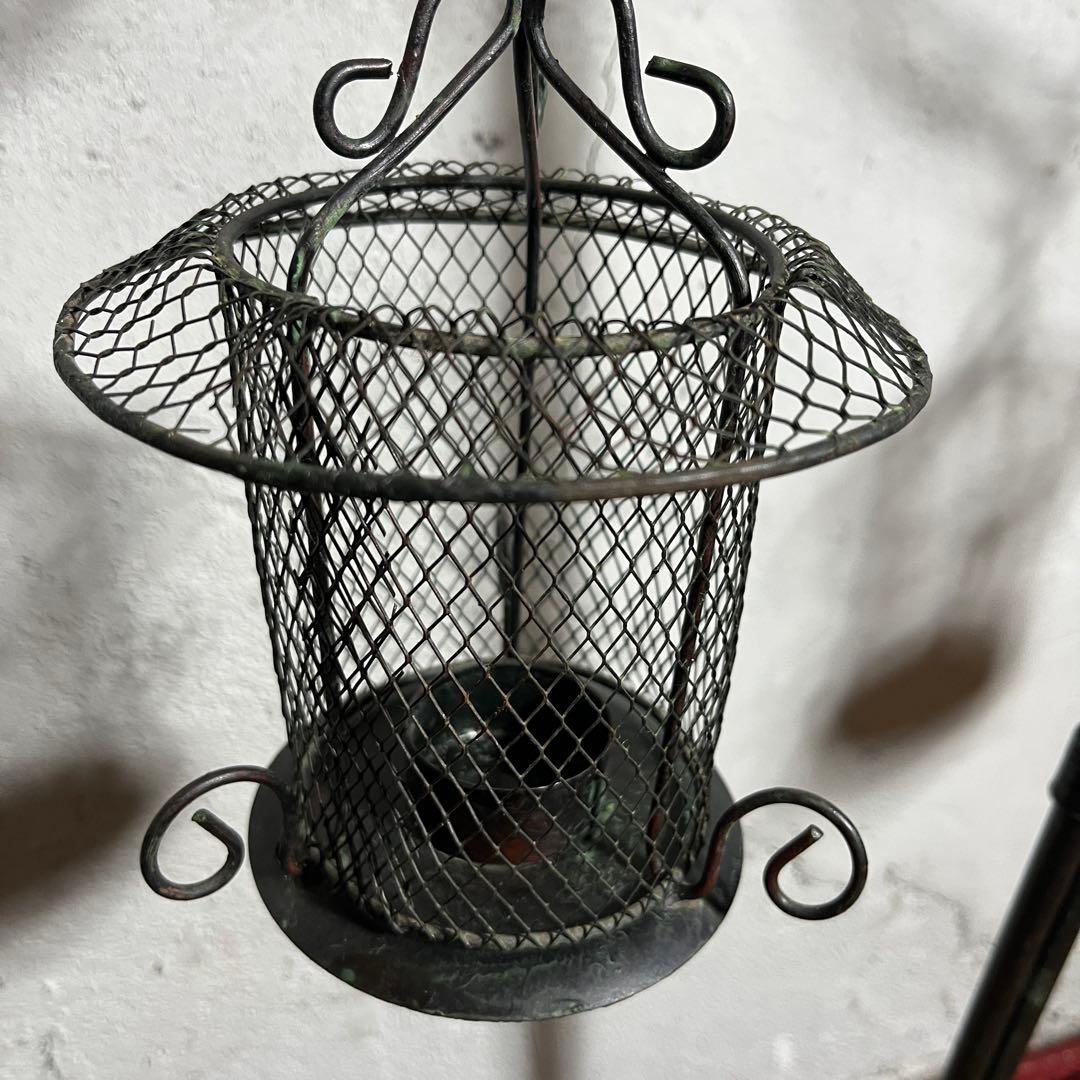 【激レア】鉄製 アンティーク調キャンドルスタンド 2灯式 ランタン インテリア