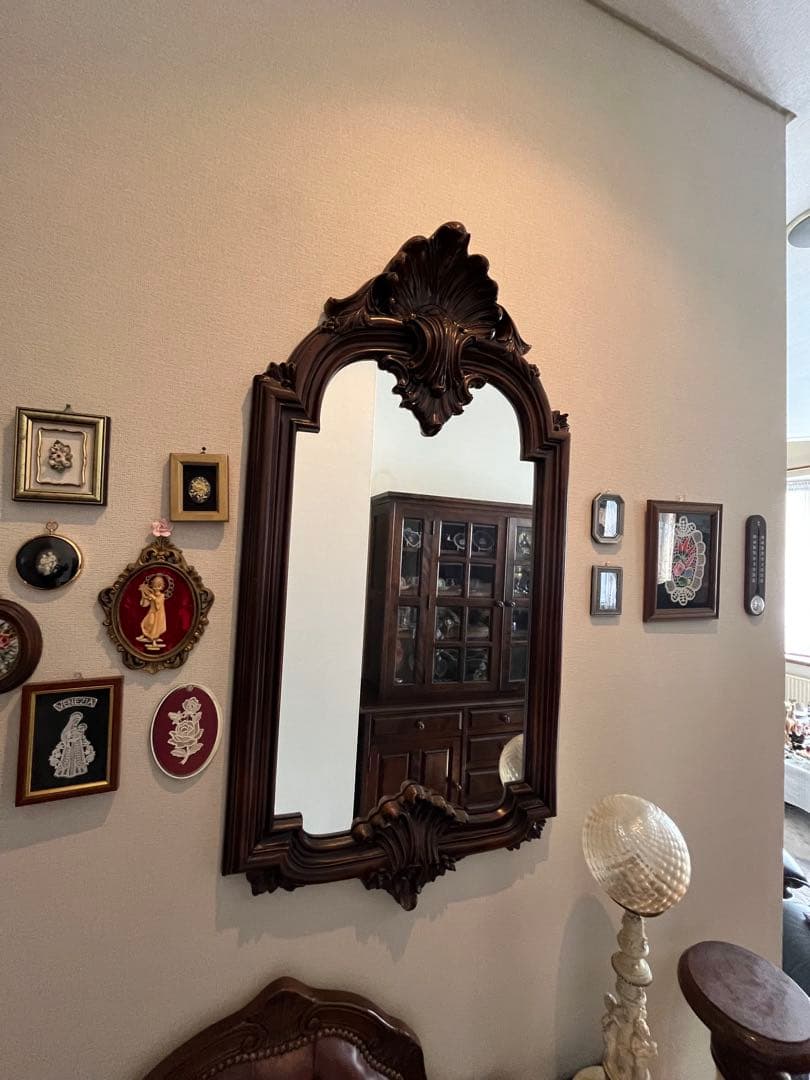 ウォールミラーのみ　壁掛け鏡　アンティーク　ヴィンテージ