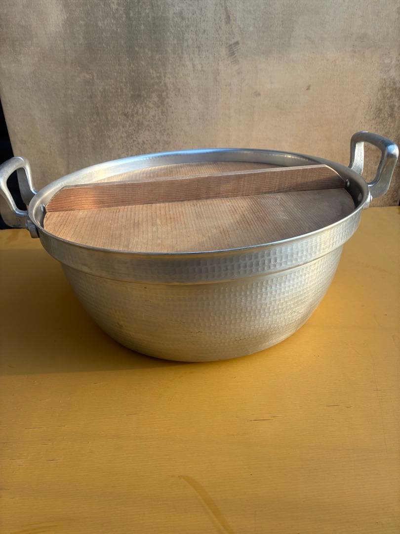ぶー子さん専用！アルミ製両手鍋 45cm 木製蓋付き