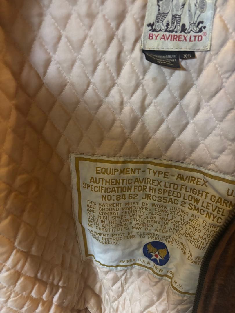 アビレックス　レザージャケット　本革ジャンパー AVIREX