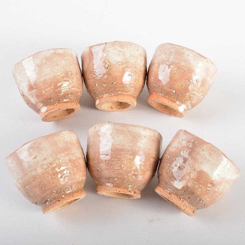 萩焼　十二代田原陶兵衛作　茶器揃　急須　湯冷　煎茶碗6客　共箱　V　6221C