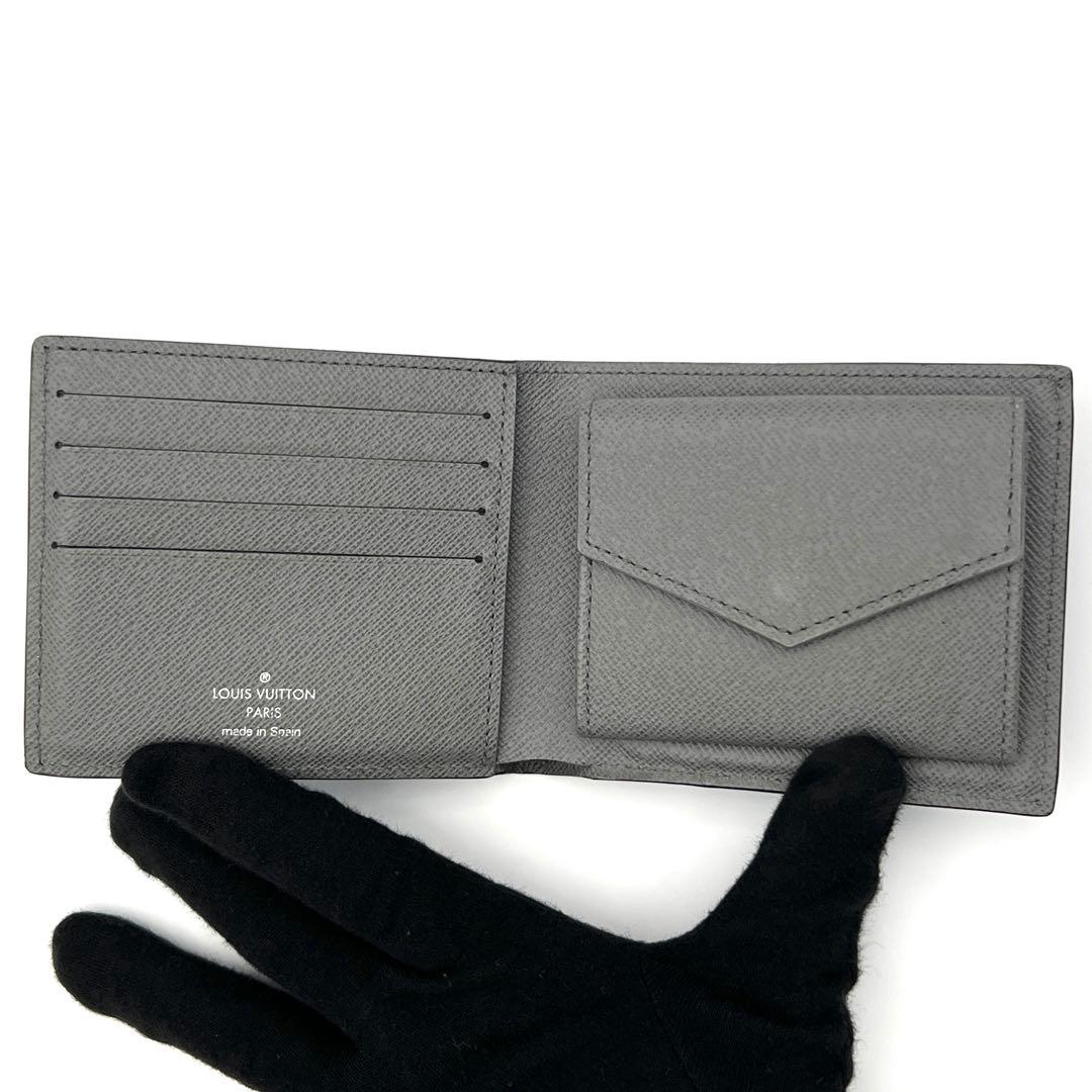 【美品】ルイヴィトン タイガ ポルトフォイユ マルコ 2つ折り バイカラー