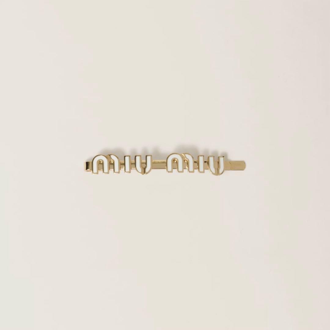 【正規品】miumiu エナメルメタル ヘアクリップ