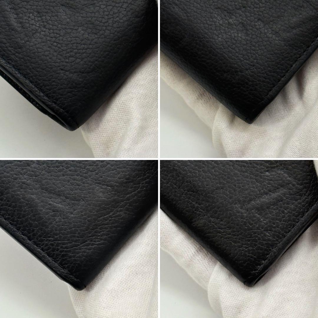 良品 IC内蔵 ルイヴィトン アンプラント ポルトモネ ロザリ 二つ折り財布 黒
