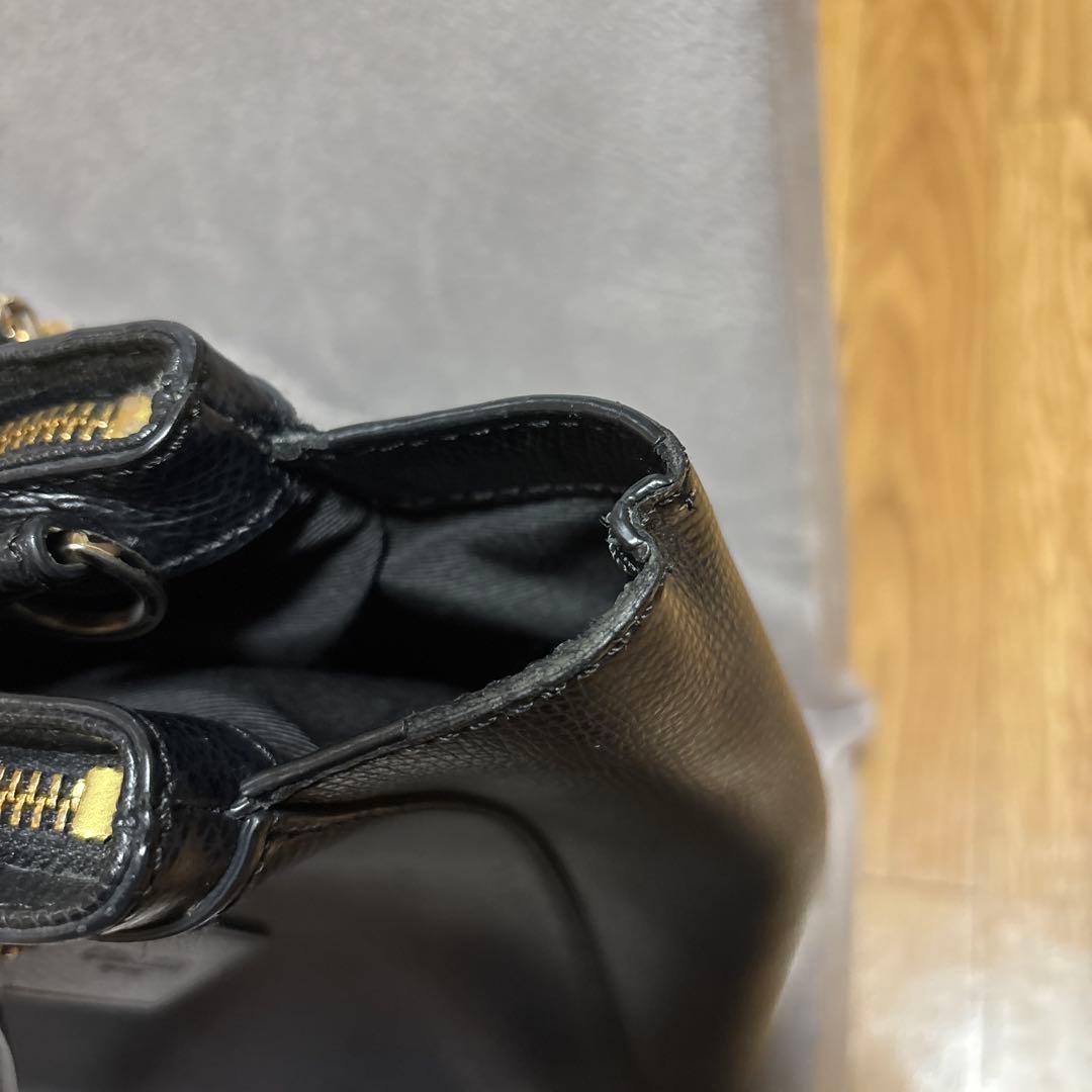 COACH コーチ　トートバッグ 型押し ブラック