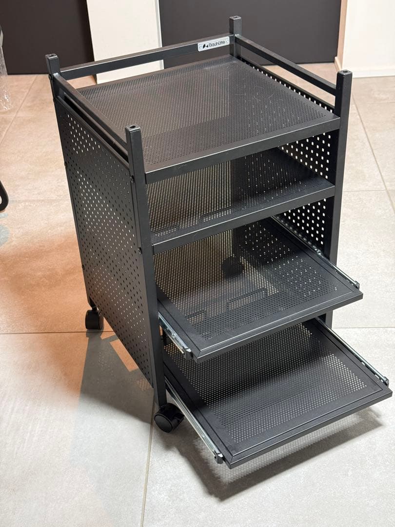 Bauhutte ゲーム機収納ラック スライダー式 ブラック BHS-380G