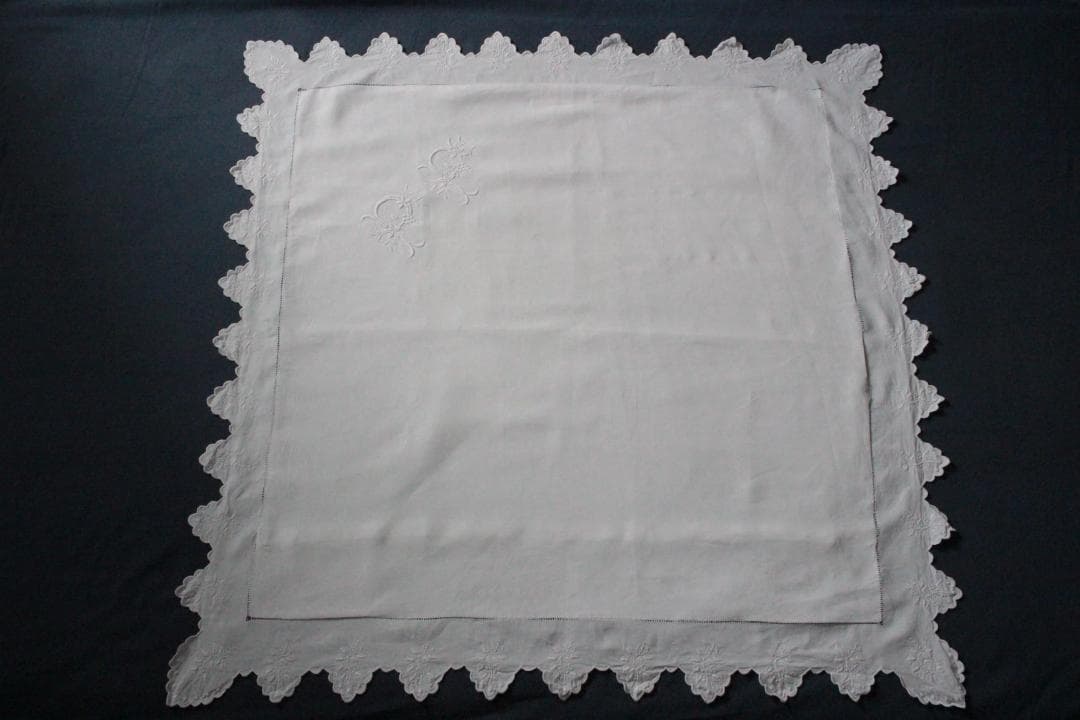 フランスアンティーククッションカバー \"P・F\"