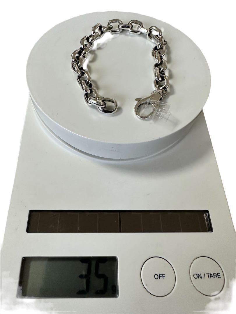 新品 シルバー925 小豆チェーン ロール　甲丸　ブレスレット バングル セット