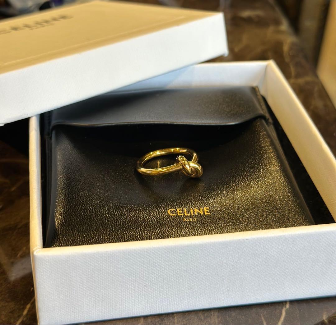 さきCELINE セリーヌ ノットリング 指輪 ゴールドフィニッシュ