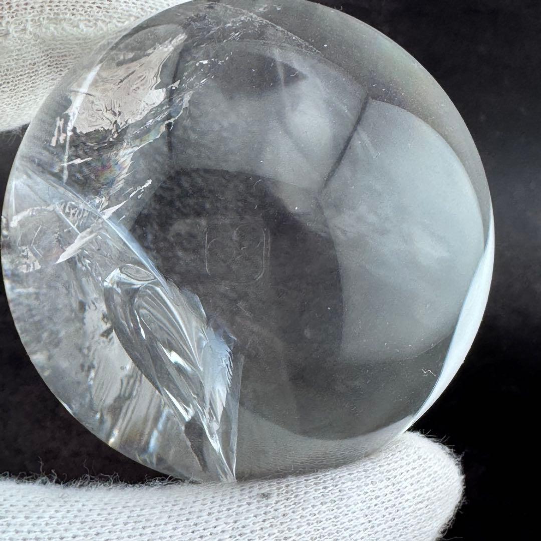 M-27虹入り水晶丸玉　水晶スフィア　天然石　クリスタル　アイリスクォーツ