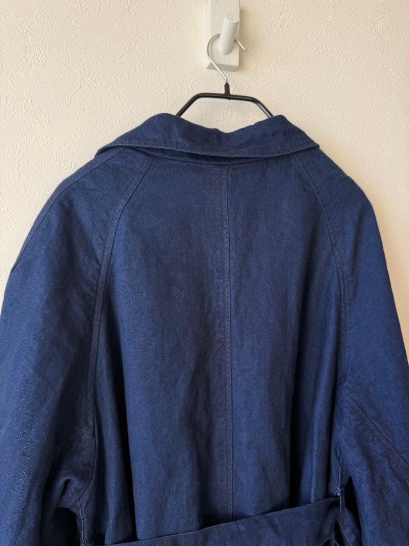OUTIL / ウティMANTEAU UZES インディゴリネン　サイズ1
