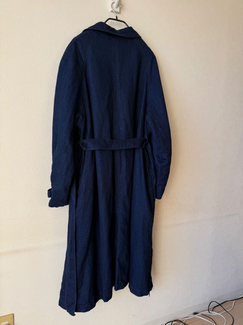 OUTIL / ウティMANTEAU UZES インディゴリネン　サイズ1