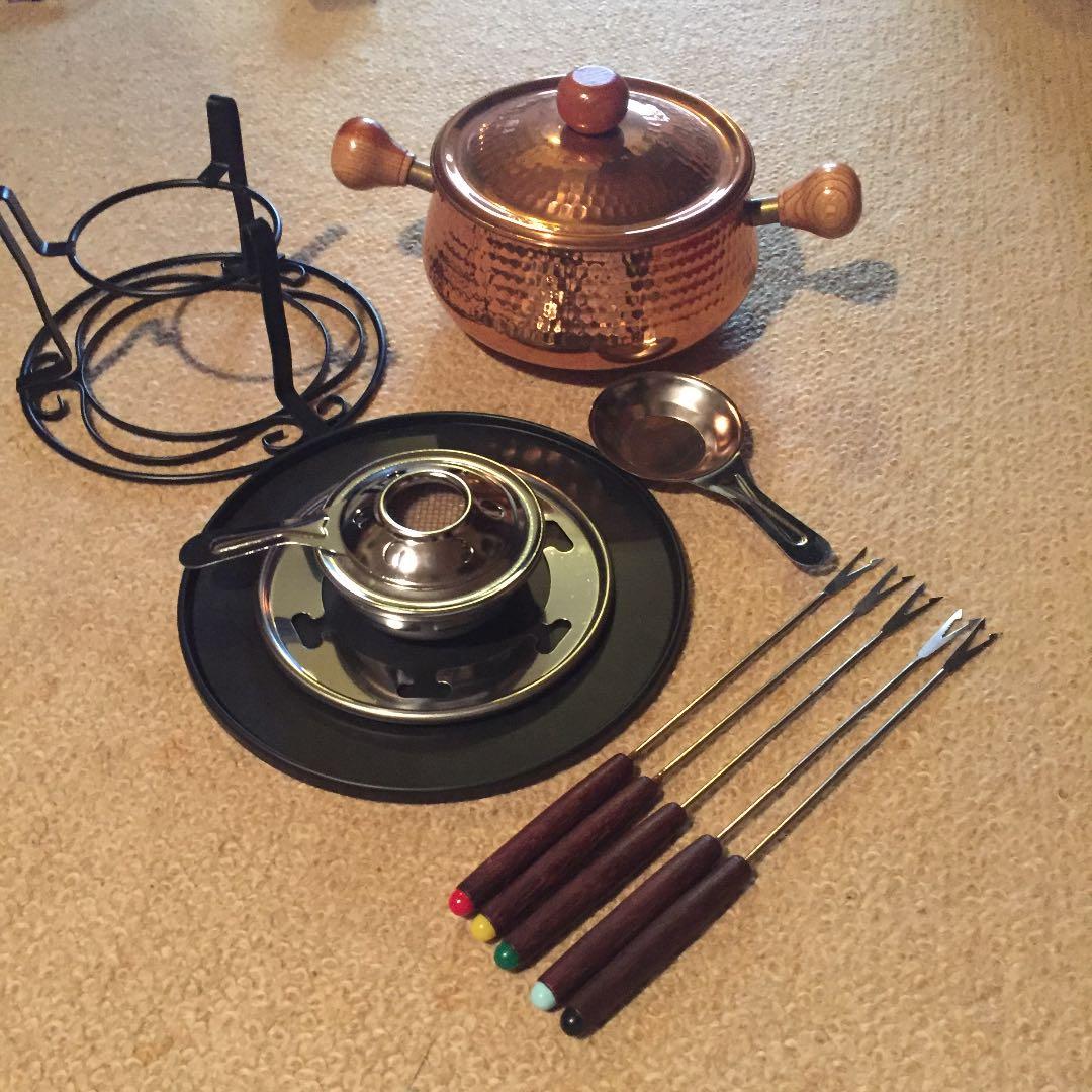 チーズフォンデュ鍋セット ✨希少な純銅製✨