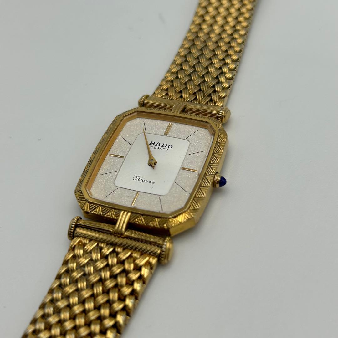 美品 RADO ラドー エレガンス 新品電池 メッシュベルト ボーイズ 兼用