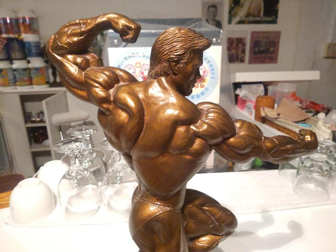 アメリカ選手権大会 優勝 ボディビル トロフィー 置物 オブジェ★ゴールドジム