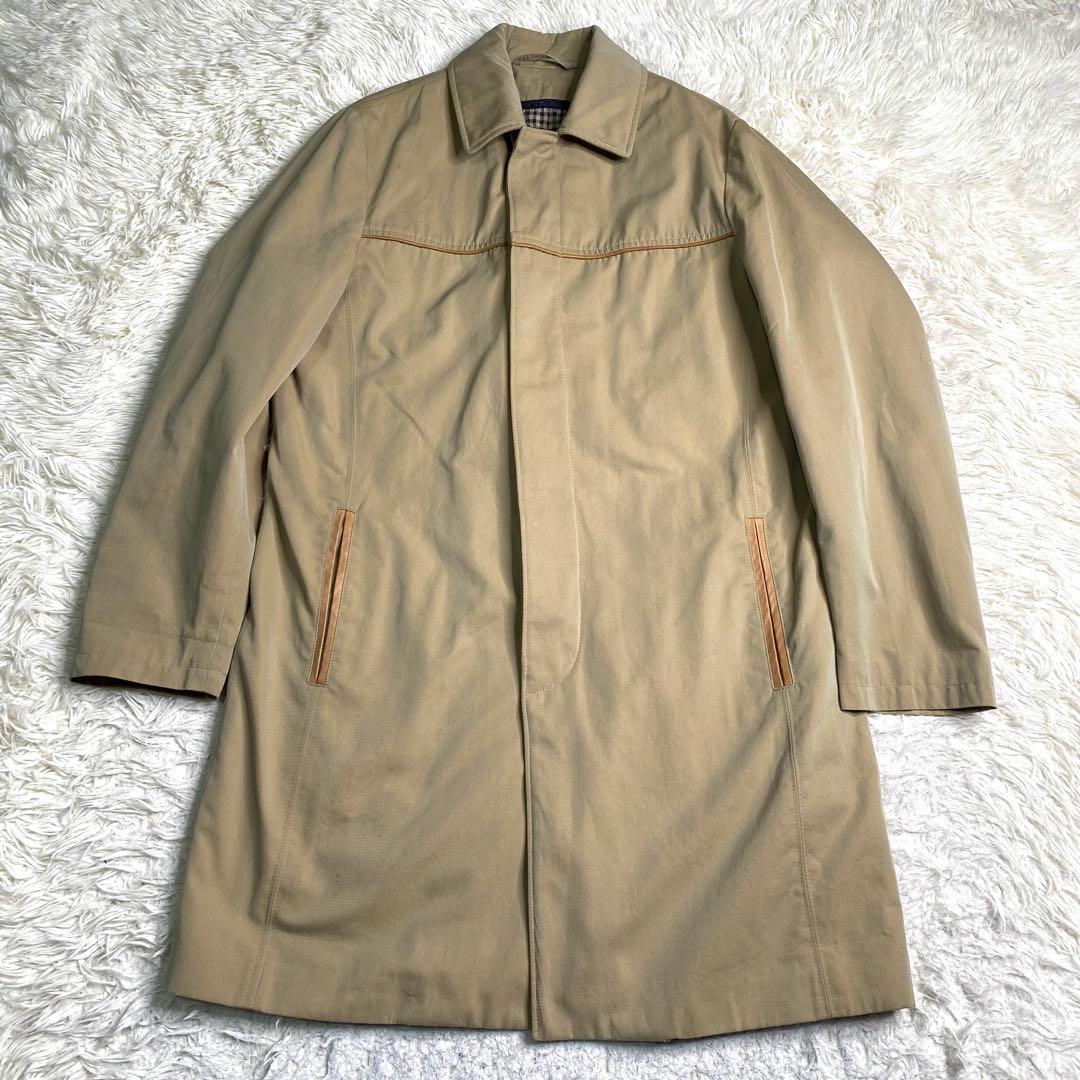 良品✨Etro ステンカラーコート ライナー ペイズリー 総柄 レザー 綿 L