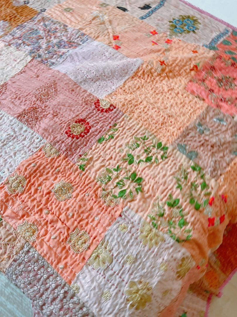 カンバディアキルト　オレンジ