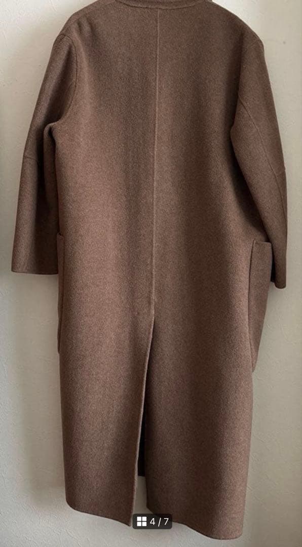 todayful ウールロングコート　モカ色